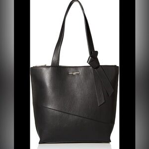 Karl Lagerfeld Paris Chantelle black leather tote bag